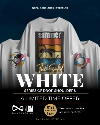 The Solid WHITE Series of Drop Shoulders